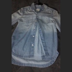 MUDD GIRLS BUTTON-DOWN OMBRÉ SHIRT SIZE 12
